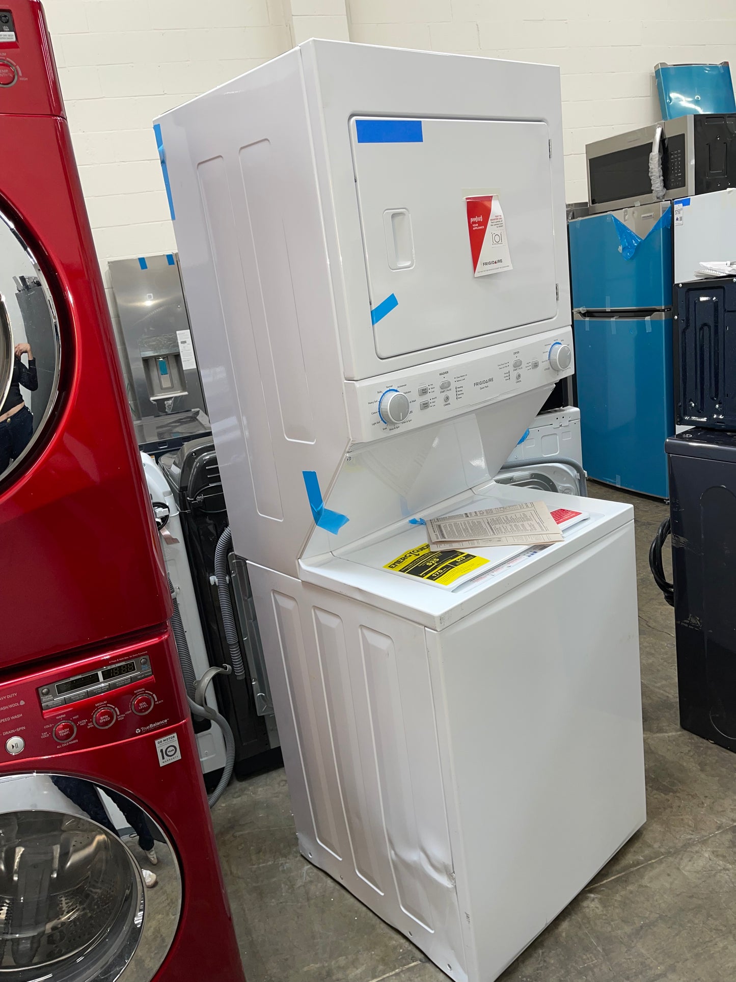 Frigidaire 27 Inch Washer and Electric Dryer Stacked Laundry Center-Model #FLCE7522AW