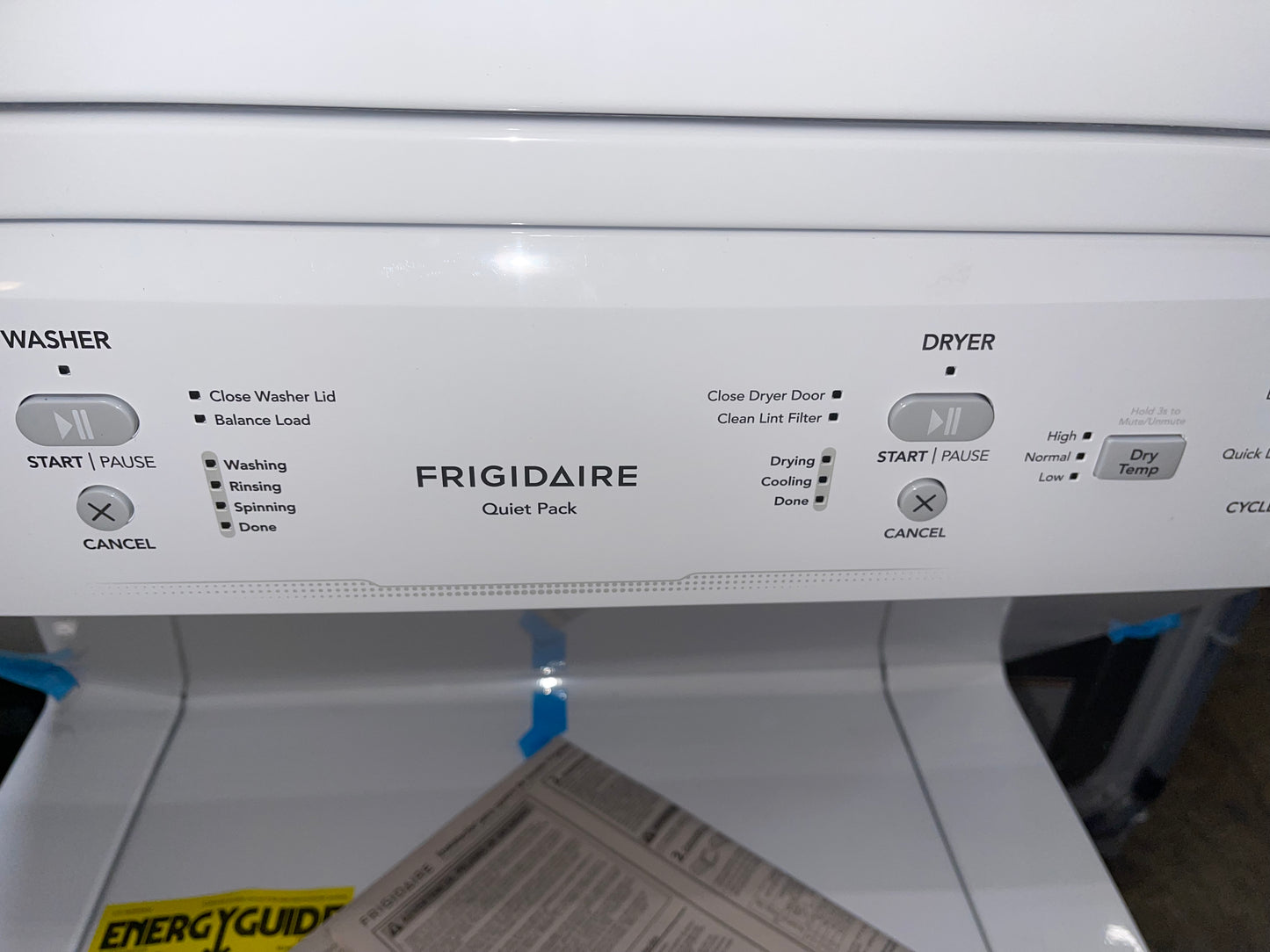 Frigidaire 27 Inch Washer and Electric Dryer Stacked Laundry Center-Model #FLCE7522AW