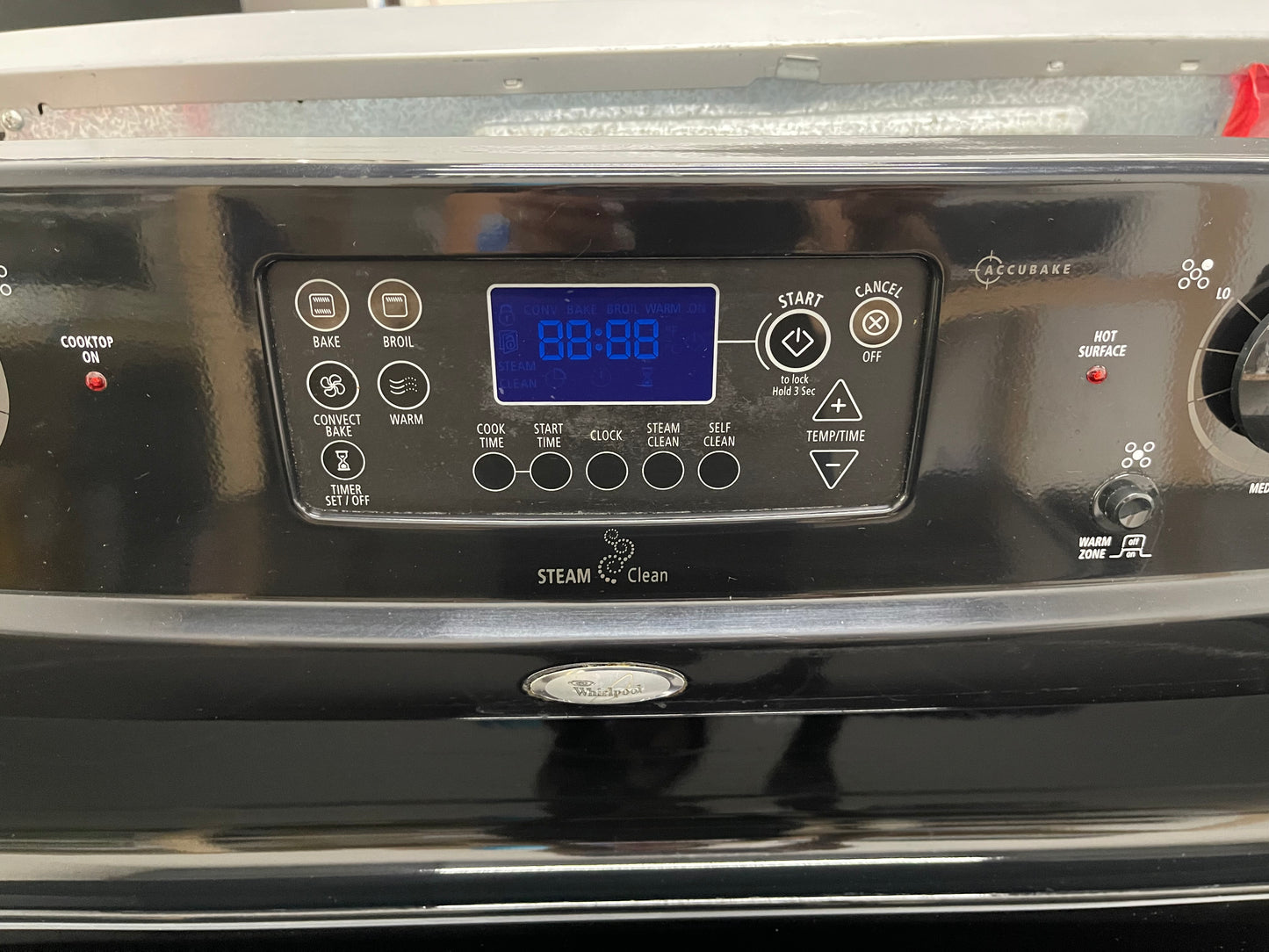 Whirlpool WFE381LVB
30 Inch Freestanding Electric Range with 4 Radiant Burners, Ceramic Glass Cooktop, 5.3 cu. ft. Capacity Oven, Rapid Boil Element, TimeSavor Convection Cooking and Storage Drawer: Black