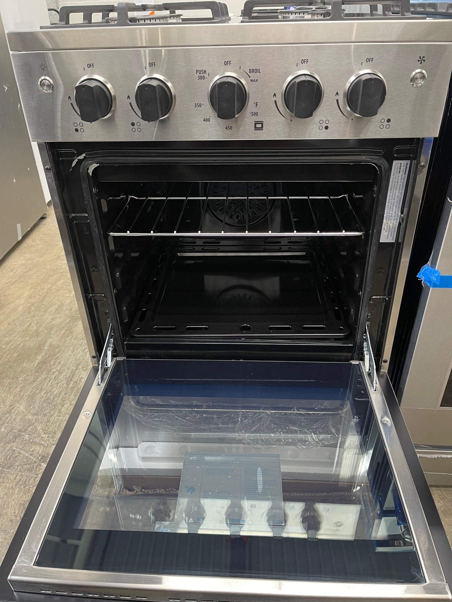 Prestige 24 in. 2.3 cu. ft. Gas Range with Convection Oven and Sealed Burners in Stainless Steel Model # UGP-24V PC1 S/S