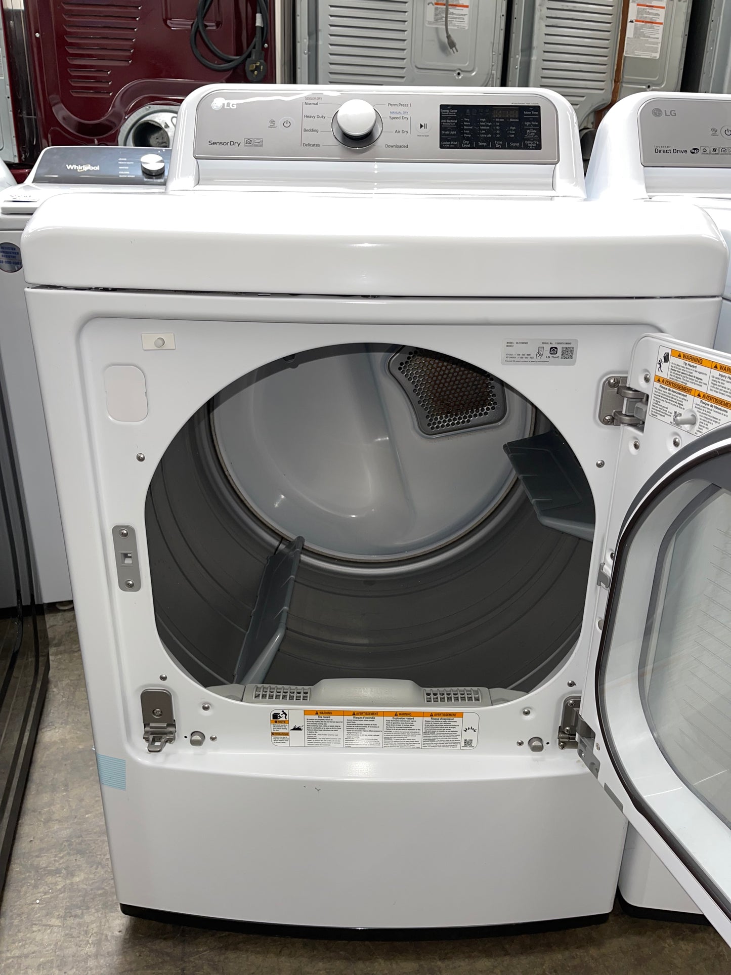 LG Top Load TurboWash 5.0 Cu. Ft. Washer and 7.3 Cu. Ft. EasyLoad Electric Dryer Set in White