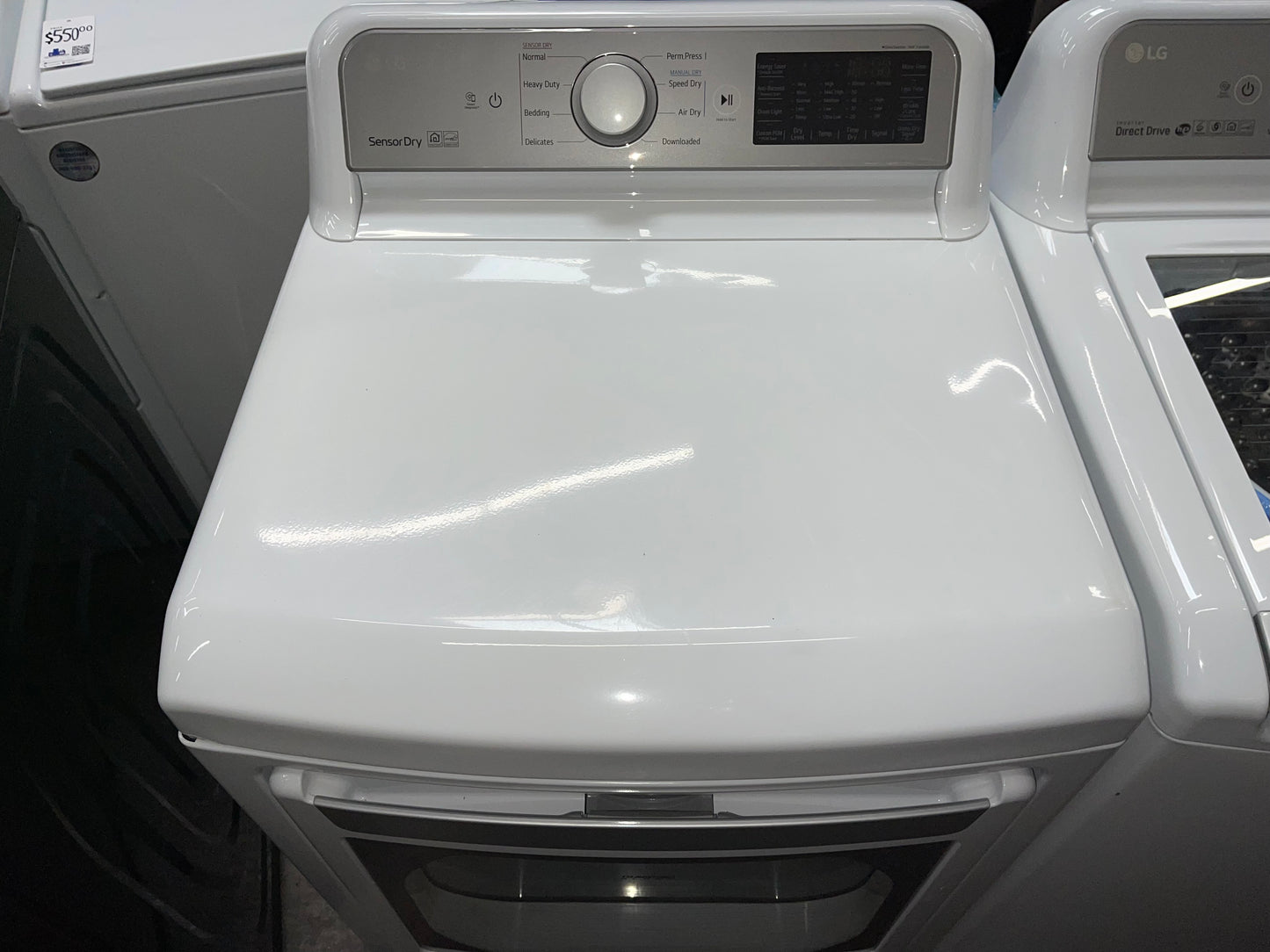 LG Top Load TurboWash 5.0 Cu. Ft. Washer and 7.3 Cu. Ft. EasyLoad Electric Dryer Set in White