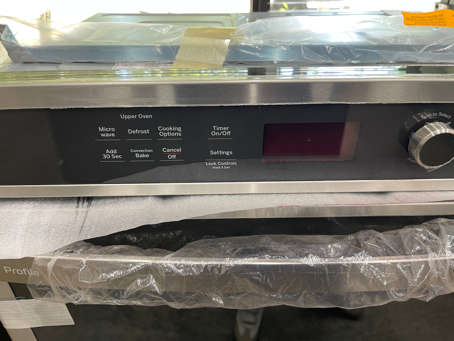 GE Profile 27 inch Self-cleaning Microwave Wall Oven Combo in Stainless Steel-Model #PK7800SK7SS