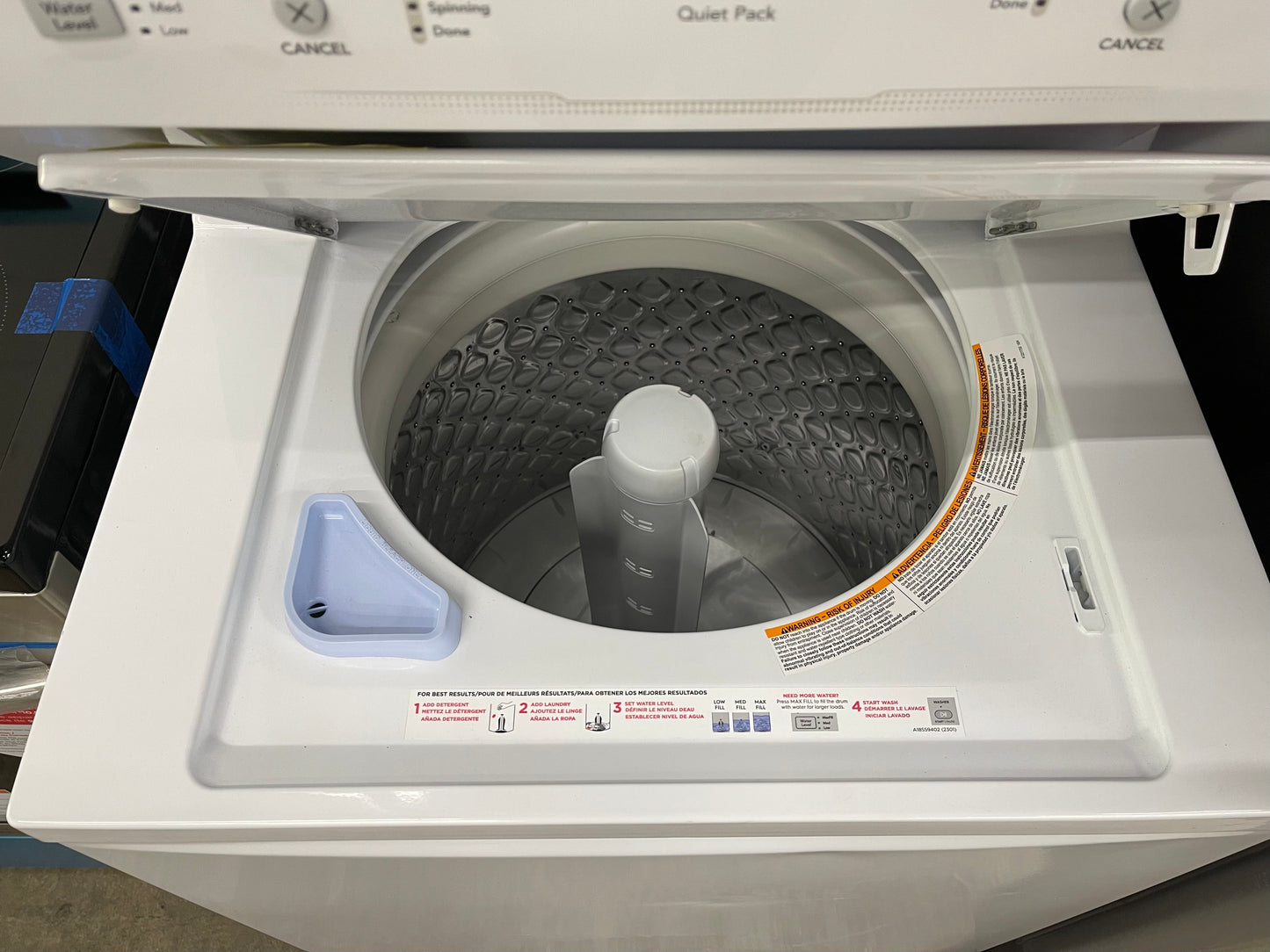 Frigidaire Quick Wash and Dry Cycle, Maxfill Wash Cycle Stacked Laundry Center with 3.9-cu ft Top Load Washer and Gas 5.6-cu ft Dryer