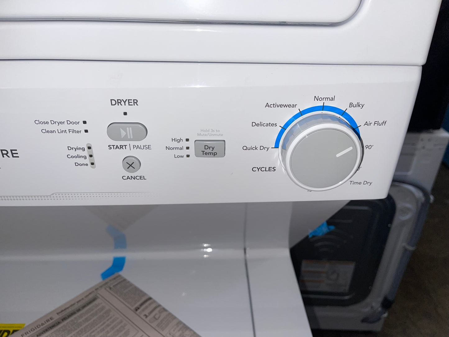 Frigidaire 27 Inch Washer and Electric Dryer Stacked Laundry Center-Model #FLCE7522AW