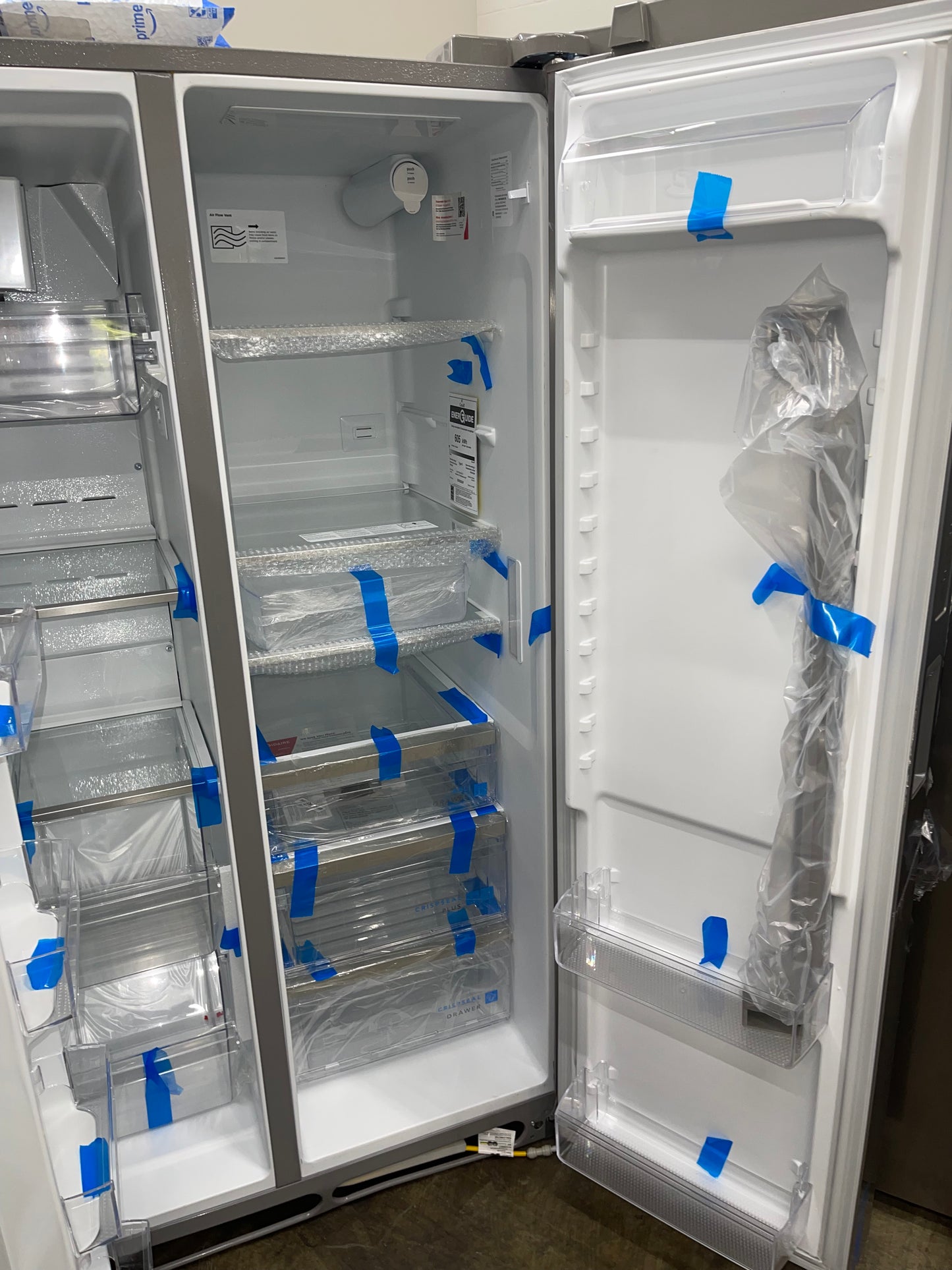 Gallery 36 in. 26 cu. ft. Standard Depth Side-by-Side Refrigerator in Stainless Steel with Internal Water Dispenser