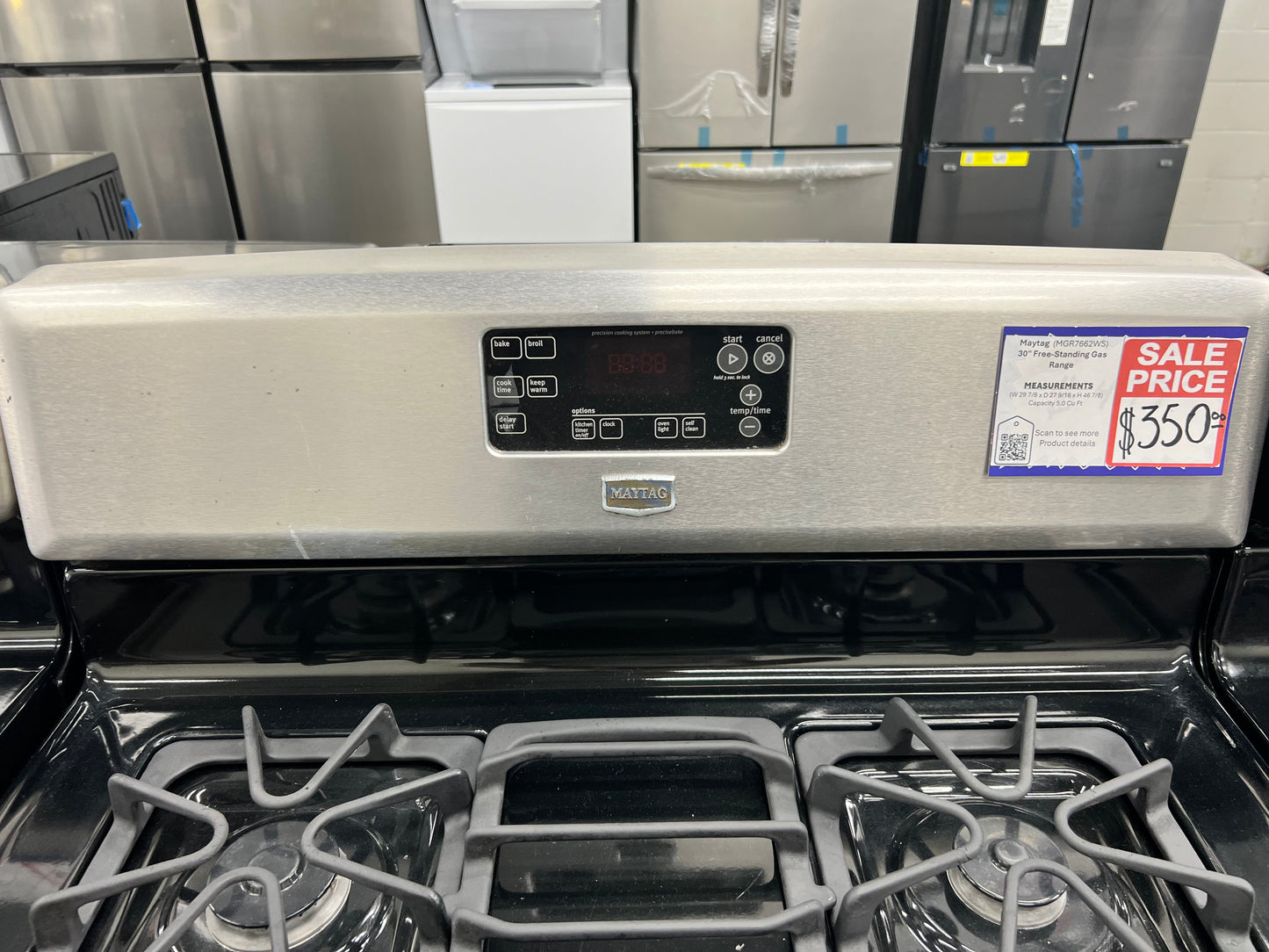 Maytag 30" Free-Standing Gas Range in Stainless Steel