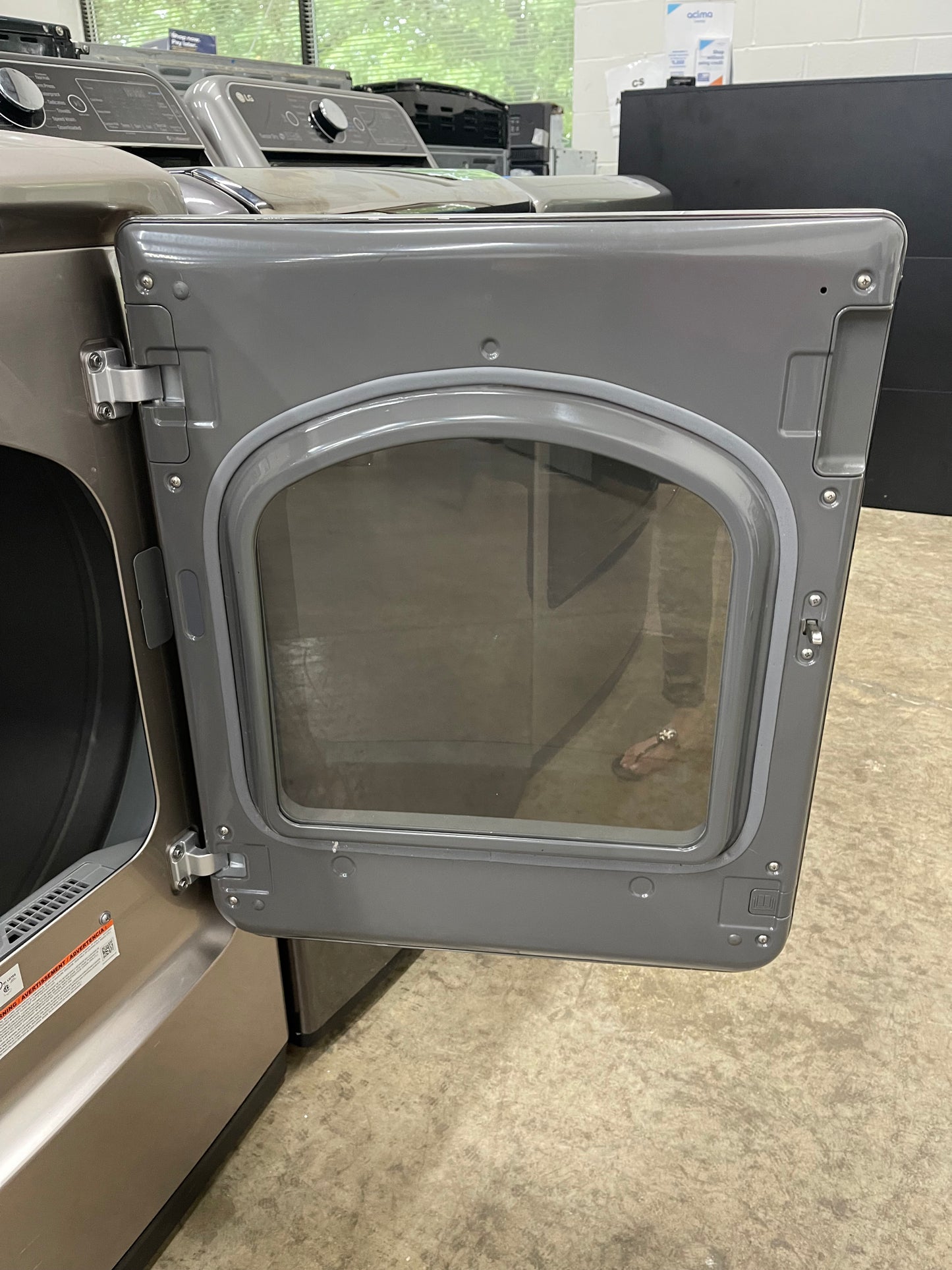 5.4 cu. ft. Top Load Washer with Super Speed in Champagne Model: WA54R7600AC/US and Samsung - 7.4 Cu. Ft. Smart Electric Dryer with Steam and Super Speed Dry - Champagne Model: DVE54R7600C/A3