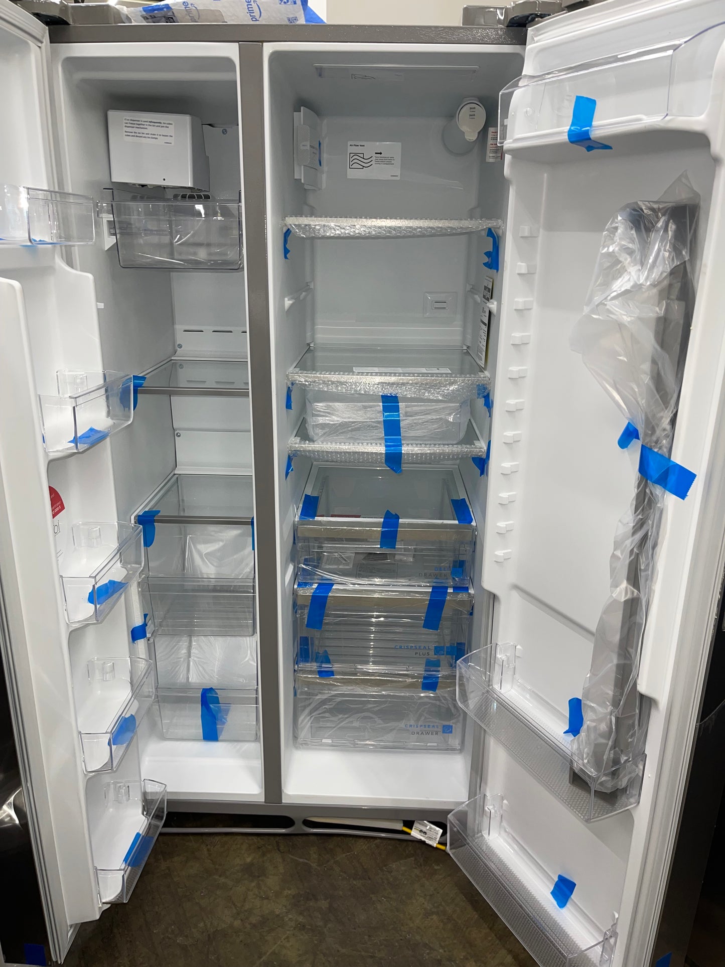 Gallery 36 in. 26 cu. ft. Standard Depth Side-by-Side Refrigerator in Stainless Steel with Internal Water Dispenser