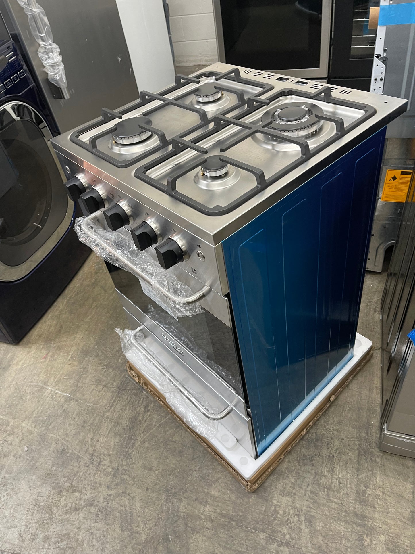 Prestige 24 in. 2.3 cu. ft. Gas Range with Convection Oven and Sealed Burners in Stainless Steel Model # UGP-24V PC1 S/S