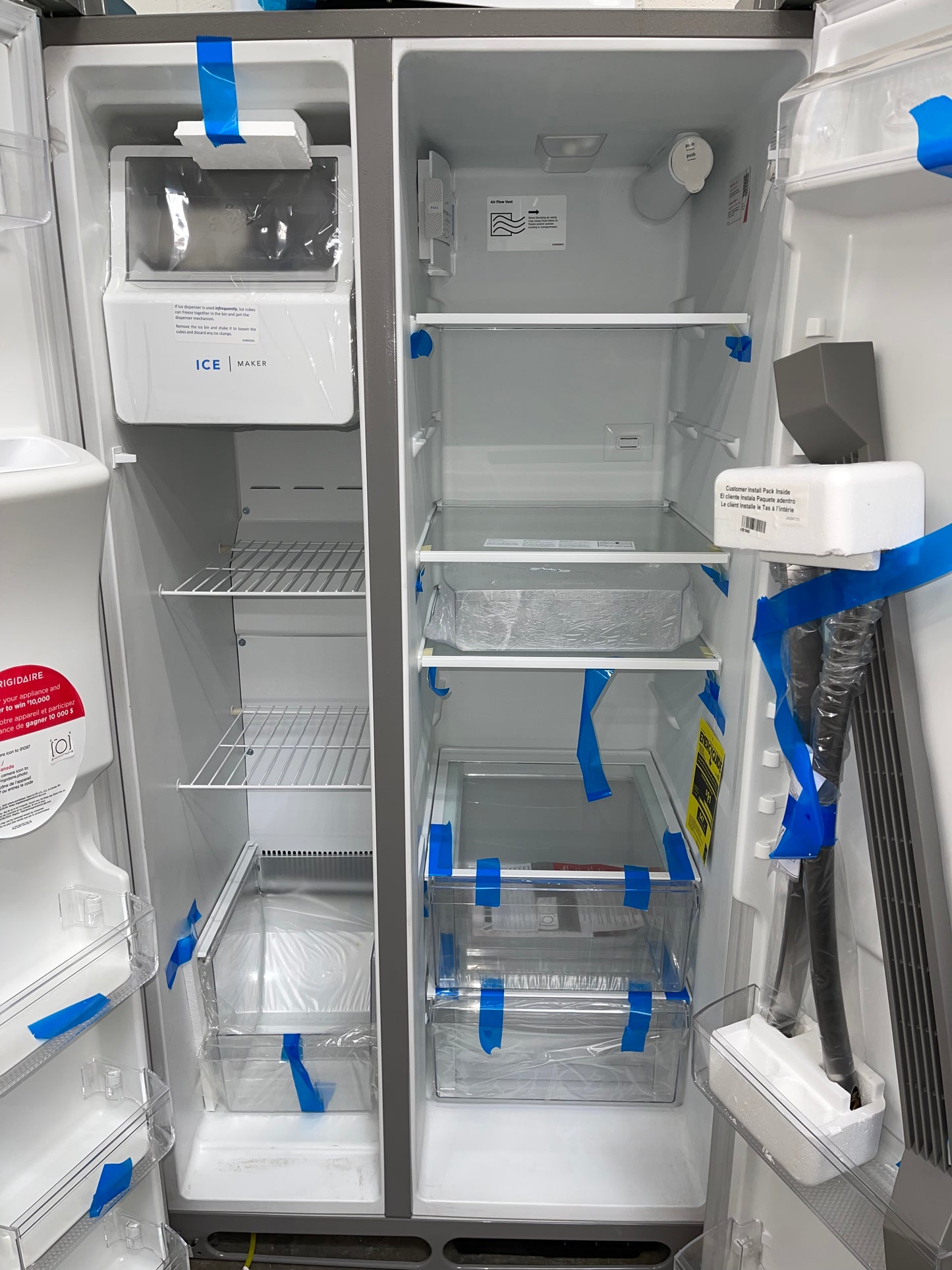 Frigidaire 25.6 cu. ft. Side by Side Refrigerator in Stainless Steel, Standard Depth