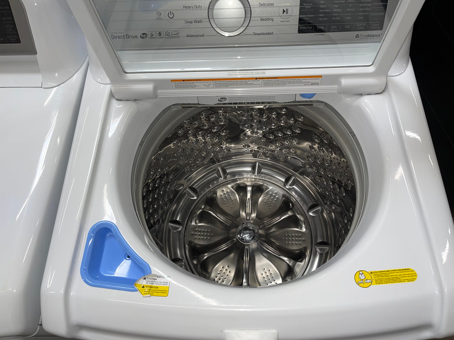 LG Top Load TurboWash 5.0 Cu. Ft. Washer and 7.3 Cu. Ft. EasyLoad Electric Dryer Set in White