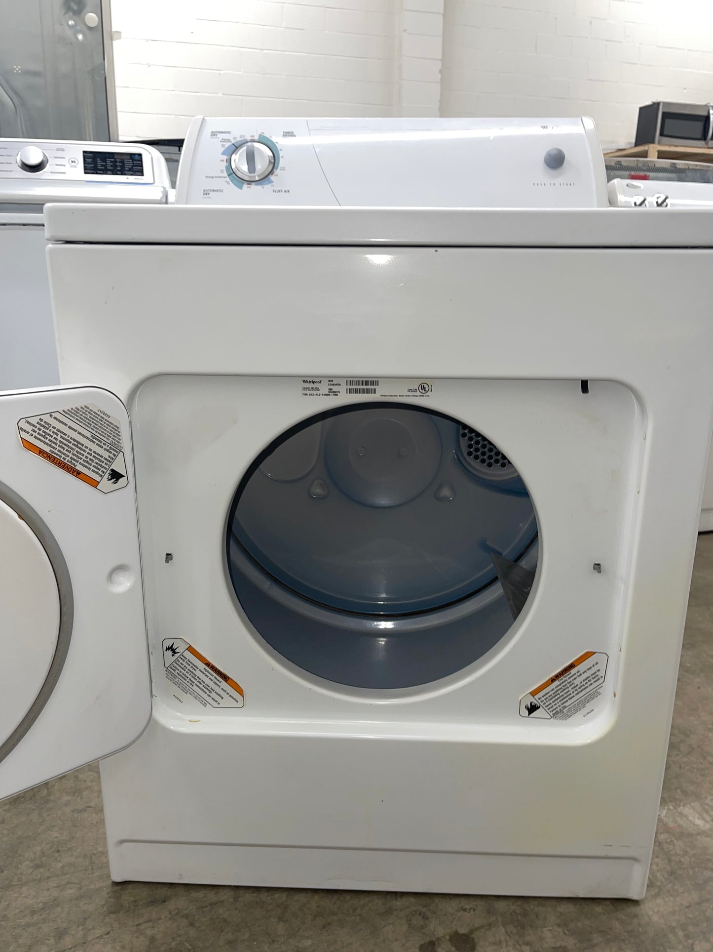 Whirlpool Top Load Electric Dryer / Model :LEV4634PQO