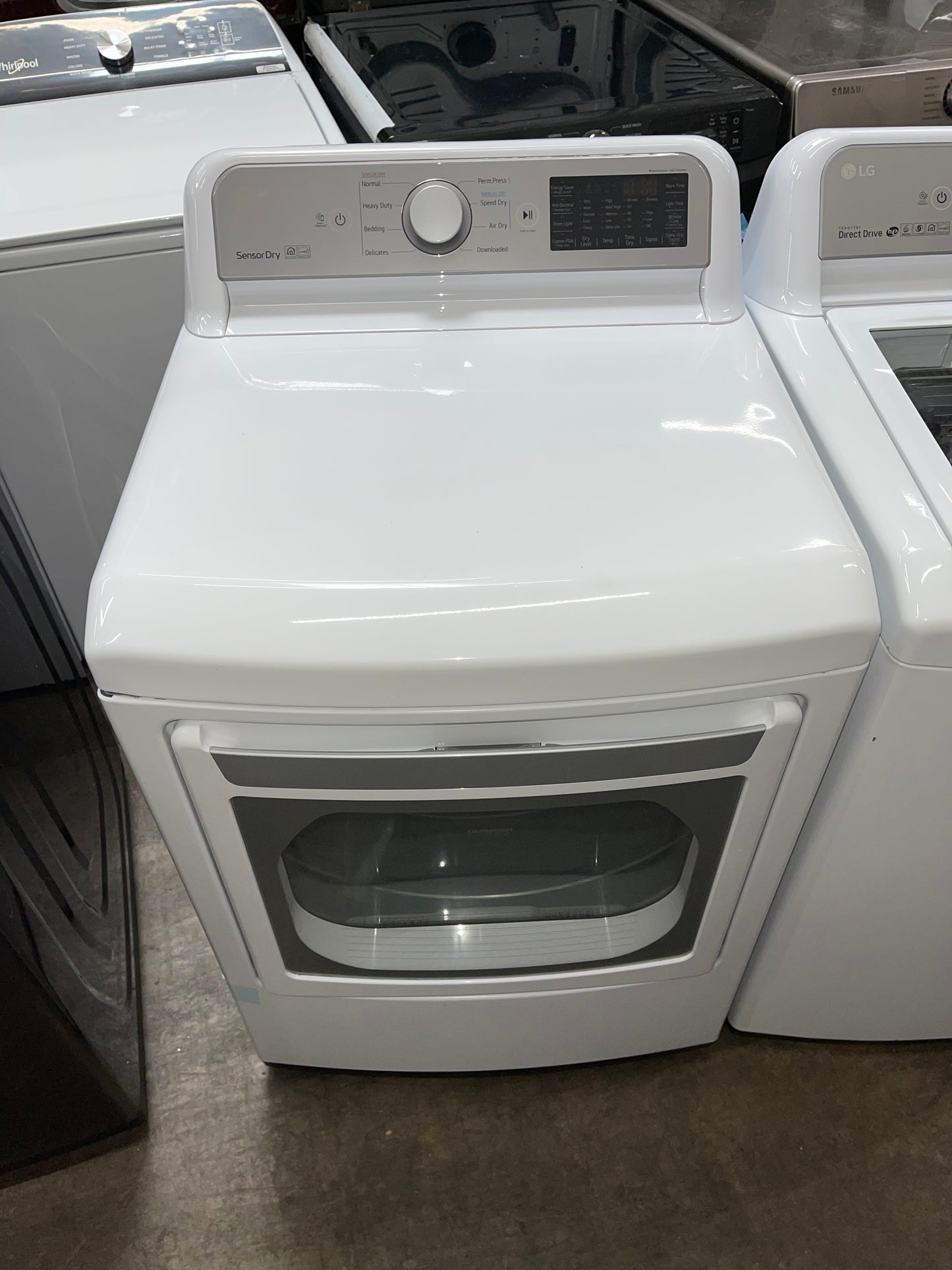 LG Top Load TurboWash 5.0 Cu. Ft. Washer and 7.3 Cu. Ft. EasyLoad Electric Dryer Set in White