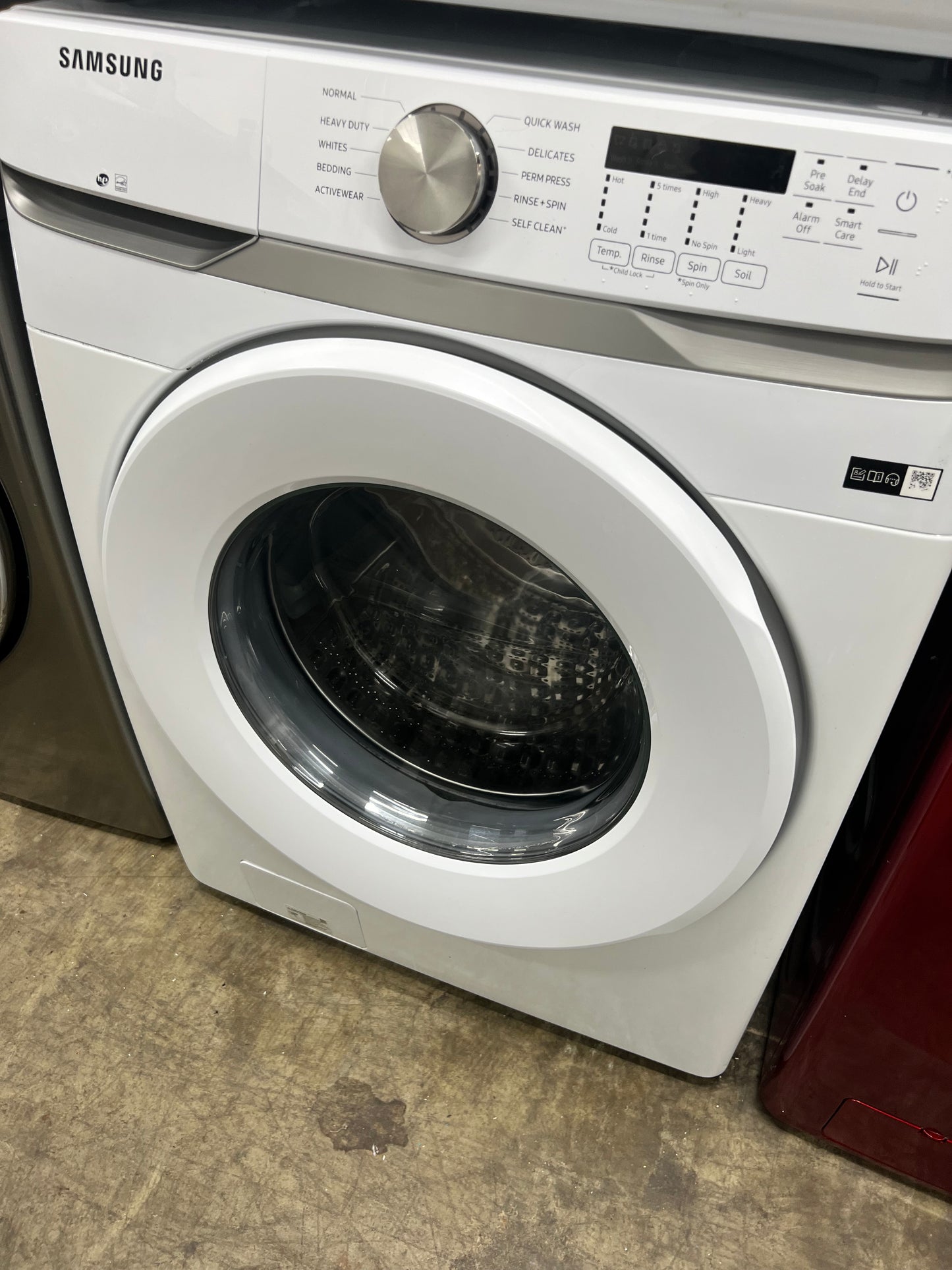 Samsung Stackable Front-Load HE 4.5 Cu. Ft. Washer and 7.5 Cu. Ft. Electric Dryer Set in White