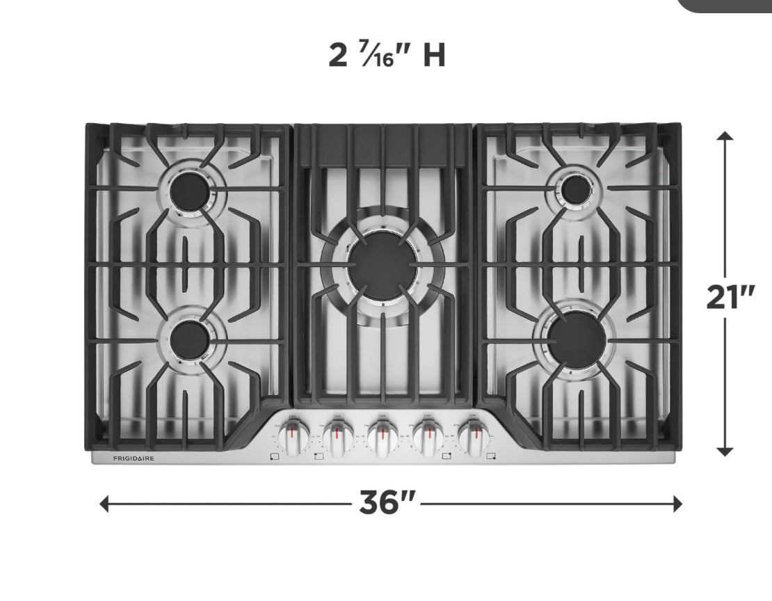 Frigidaire 36" Gas Cooktop
FCCG3627AS