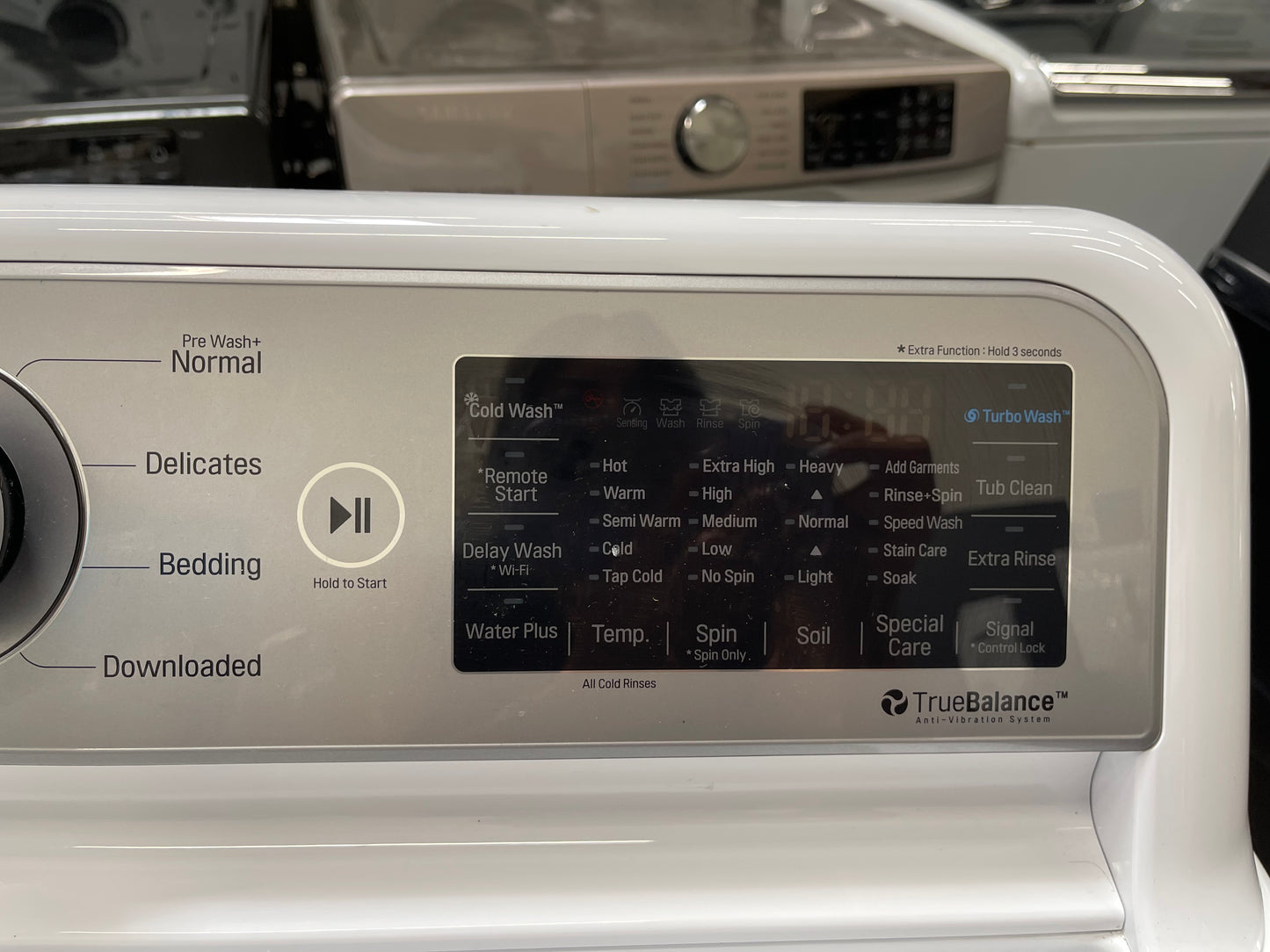 LG Top Load TurboWash 5.0 Cu. Ft. Washer and 7.3 Cu. Ft. EasyLoad Electric Dryer Set in White