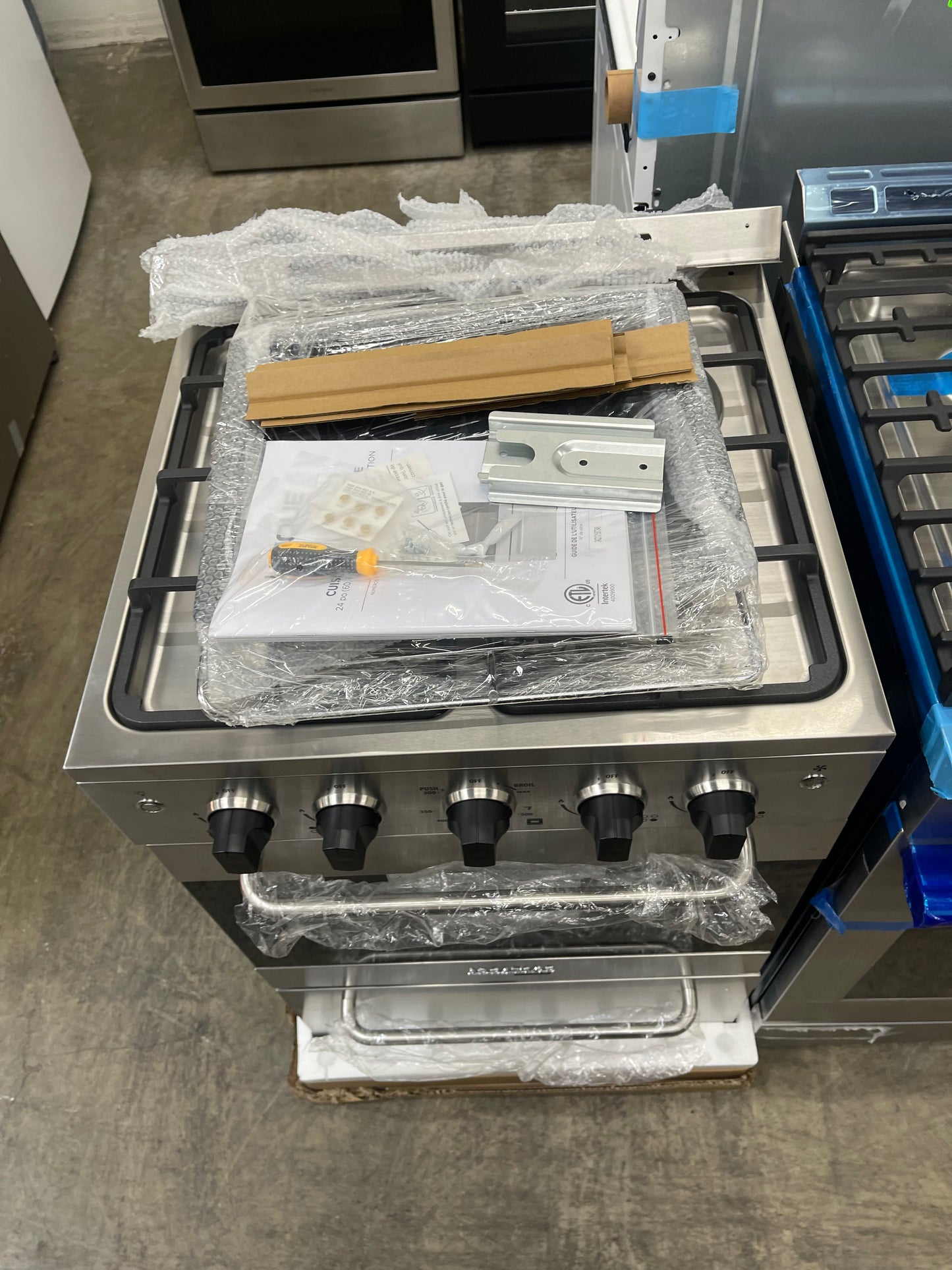 Prestige 24 in. 2.3 cu. ft. Gas Range with Convection Oven and Sealed Burners in Stainless Steel Model # UGP-24V PC1 S/S