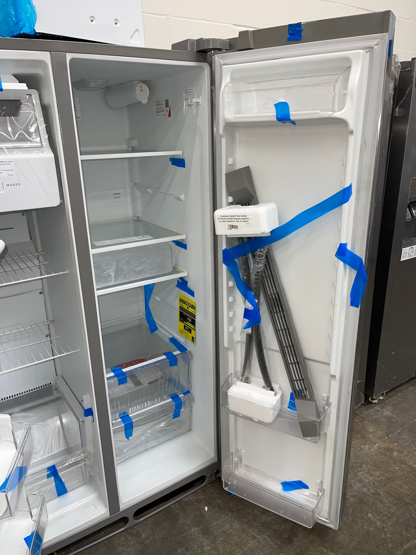 Frigidaire 25.6 cu. ft. Side by Side Refrigerator in Stainless Steel, Standard Depth