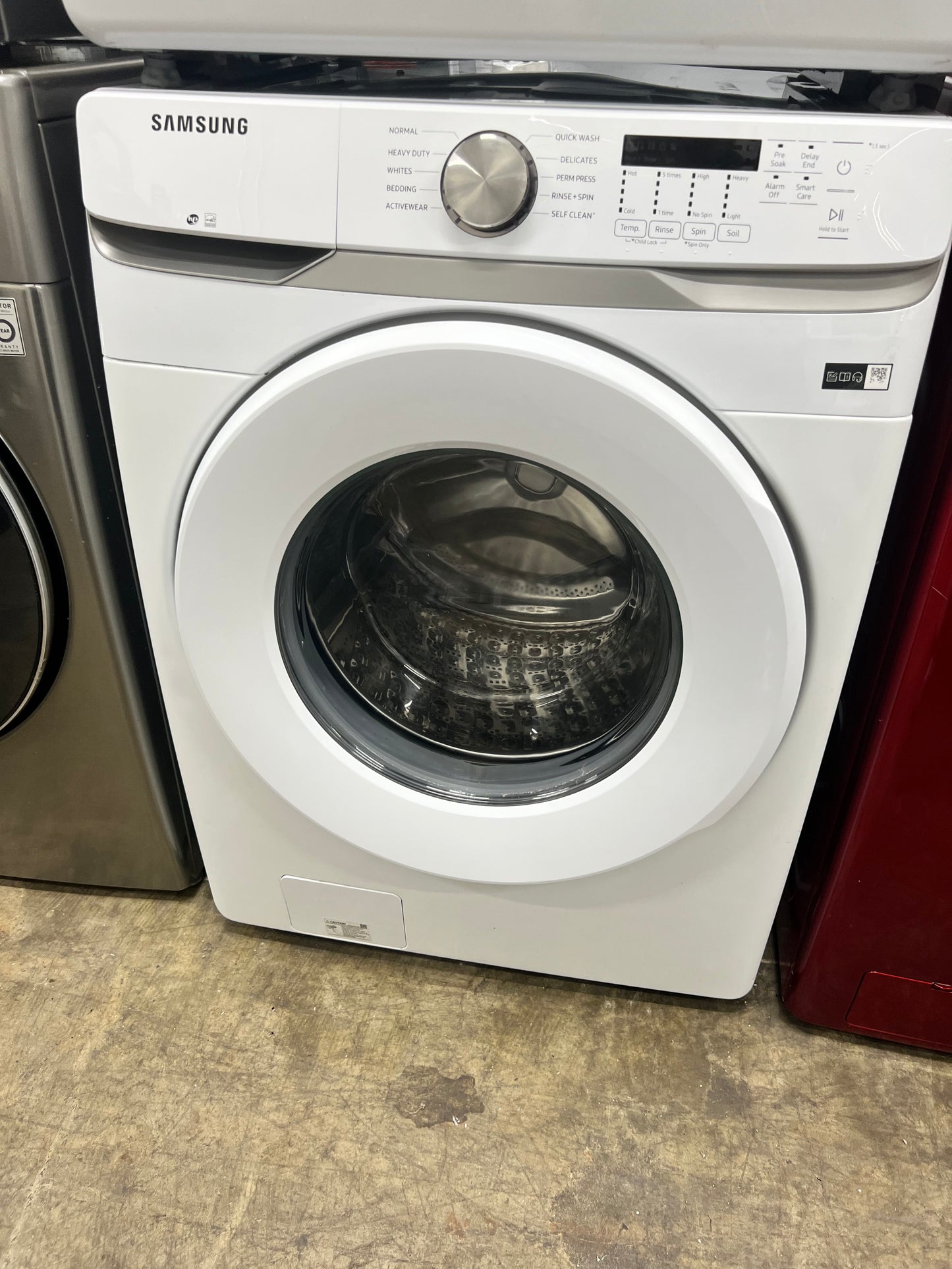 Samsung Stackable Front-Load HE 4.5 Cu. Ft. Washer and 7.5 Cu. Ft. Electric Dryer Set in White