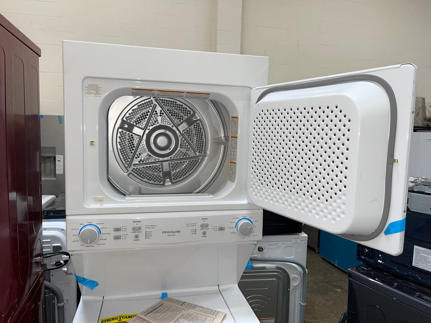 Frigidaire 27 Inch Washer and Electric Dryer Stacked Laundry Center-Model #FLCE7522AW