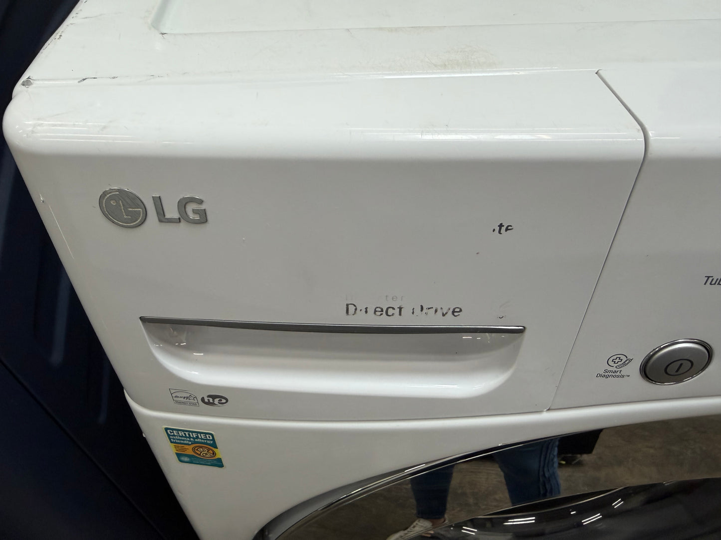 LG WM3670HWA
27 Inch 4.5 cu. ft. Front Load Washer with Steam, Smart ThinQ (Wi-Fi), NFC Tag-On Technology, Sanitary Cycle, 12 Wash Cycles, Allergen Cycle, NeveRust Stainless Steel Drum, 4-Tray Dispenser and ENERGY STAR : White
