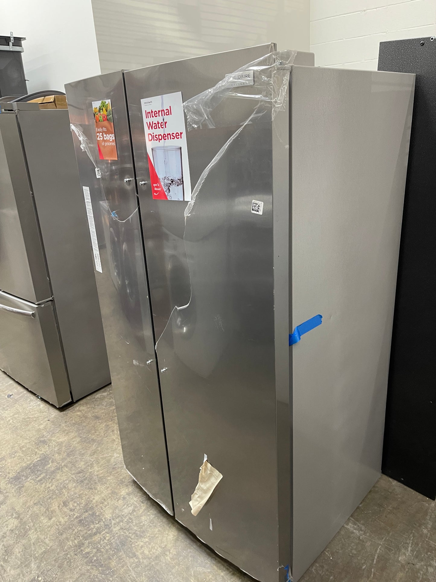 Gallery 36 in. 26 cu. ft. Standard Depth Side-by-Side Refrigerator in Stainless Steel with Internal Water Dispenser