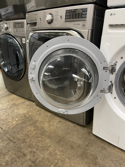 LG  WM2101HW
27 Inch Front-Load Washer with 4.0 cu. ft. And LG  DLE2101W
27 Inch Electric Dryer with 7.3 cu. ft.