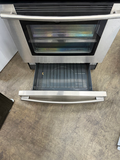 LG  LRG30355ST
30 Inch Freestanding Gas Range with 5 Sealed Burners, 5.0 cu. ft. Self-Cleaning Oven, SmoothTouch Controls and Warming Drawer: Stainless Steel