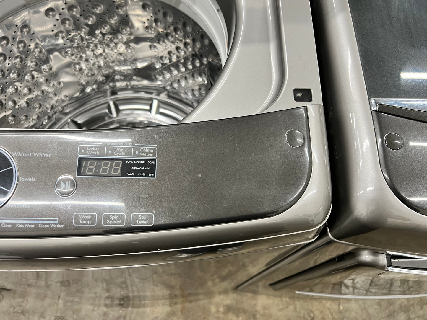 Kenmore Elite Top-Load 5.2 Cu. Ft. Washer and 7.3 Cu. Ft. Electric Dryer Set in Metallic Silver