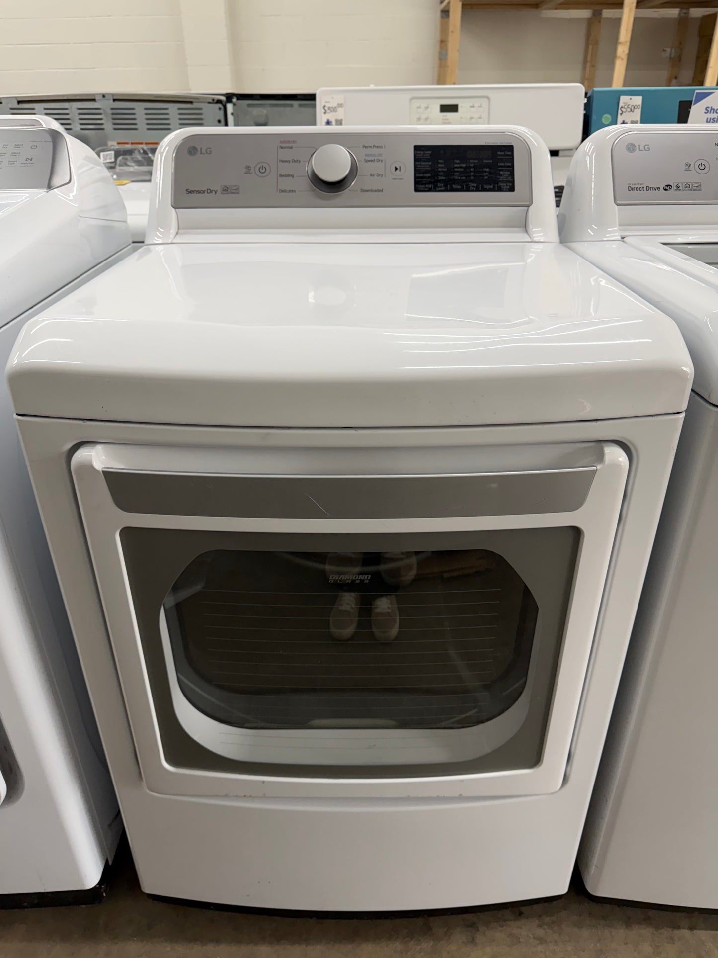 LG Top Load TurboWash 5.0 Cu. Ft. Washer and 7.3 Cu. Ft. EasyLoad Electric Dryer Set in White