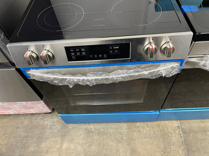 Frigidaire 30-in Glass Top 5 Burners 5.3 cu-ft Slide-In Electric Range in Stainless Steel-Model #FCFE3062AS