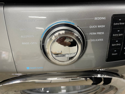 Samsung Front Load High Efficiency 4.2 Cu. Ft. Washer and 7.5 Cu Ft Electric Dryer Set in Platinum