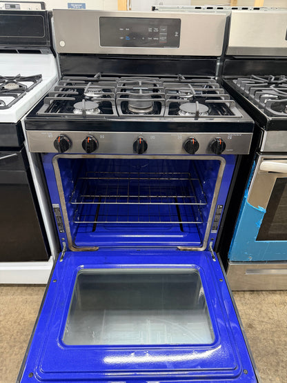 LG  LRG3061ST
30 Inch Gas Range with 20 Minute EasyClean ,Mode, Brilliant Blue Interior, Griddle Accessory, 5 Sealed Burners, 5.4 cu. ft. Oven and Storage Drawer: Stainless Steel