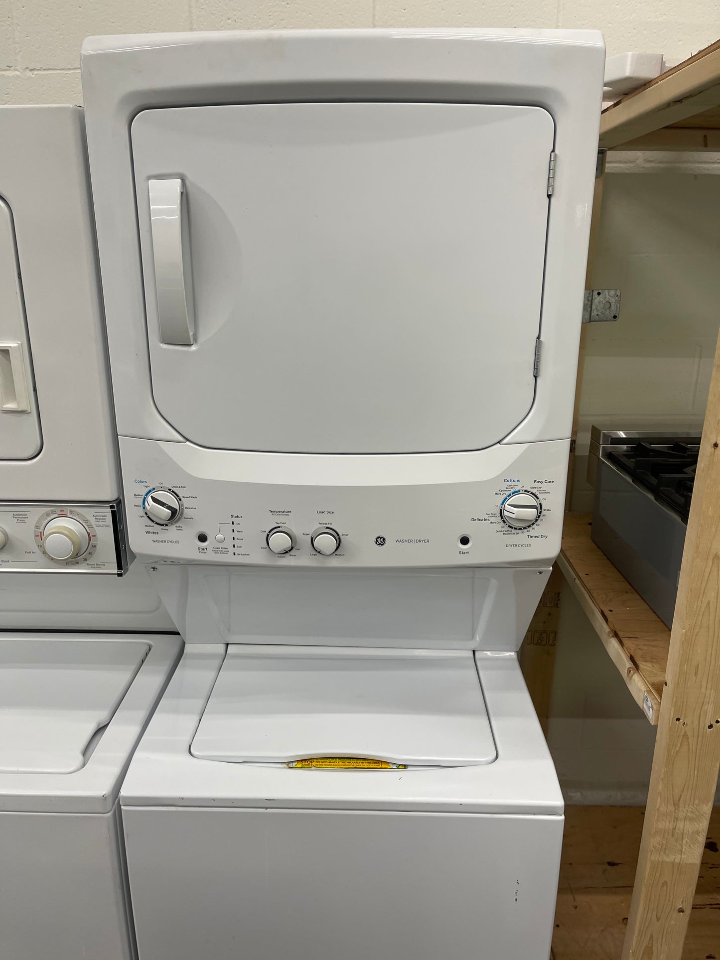 GE Unitized Spacemaker 3.8 cu. ft. Capacity Washer with Stainless Steel Basket and 5.9 cu. ft. Capacity Electric Dryer