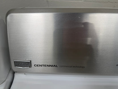 Whirlpool  WTW4957PW
28 Inch Top Load Washer with 3.9 Cu. Ft. and Maytag Centennial Series  MEDC300BW
29 Inch Electric Dryer with 7.0 cu. ft.