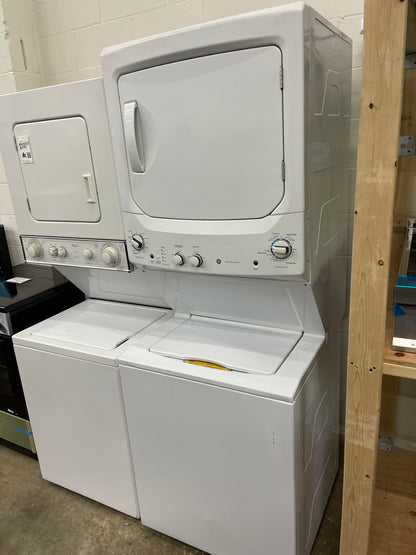 GE Unitized Spacemaker 3.8 cu. ft. Capacity Washer with Stainless Steel Basket and 5.9 cu. ft. Capacity Electric Dryer