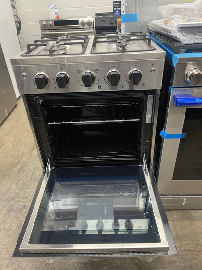 Prestige 24 in. 2.3 cu. ft. Gas Range with Convection Oven and Sealed Burners in Stainless Steel   Model # UGP-24V PC1 S/S