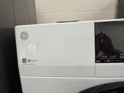 GE  GFQ14ESSNWW
24 Inch Front Load Electric Washer/Dryer Combo with 2.4 cu. ft and GE  GFD14ESSNWW
24 Inch Electric Dryer with 4.3 Cu. Ft.