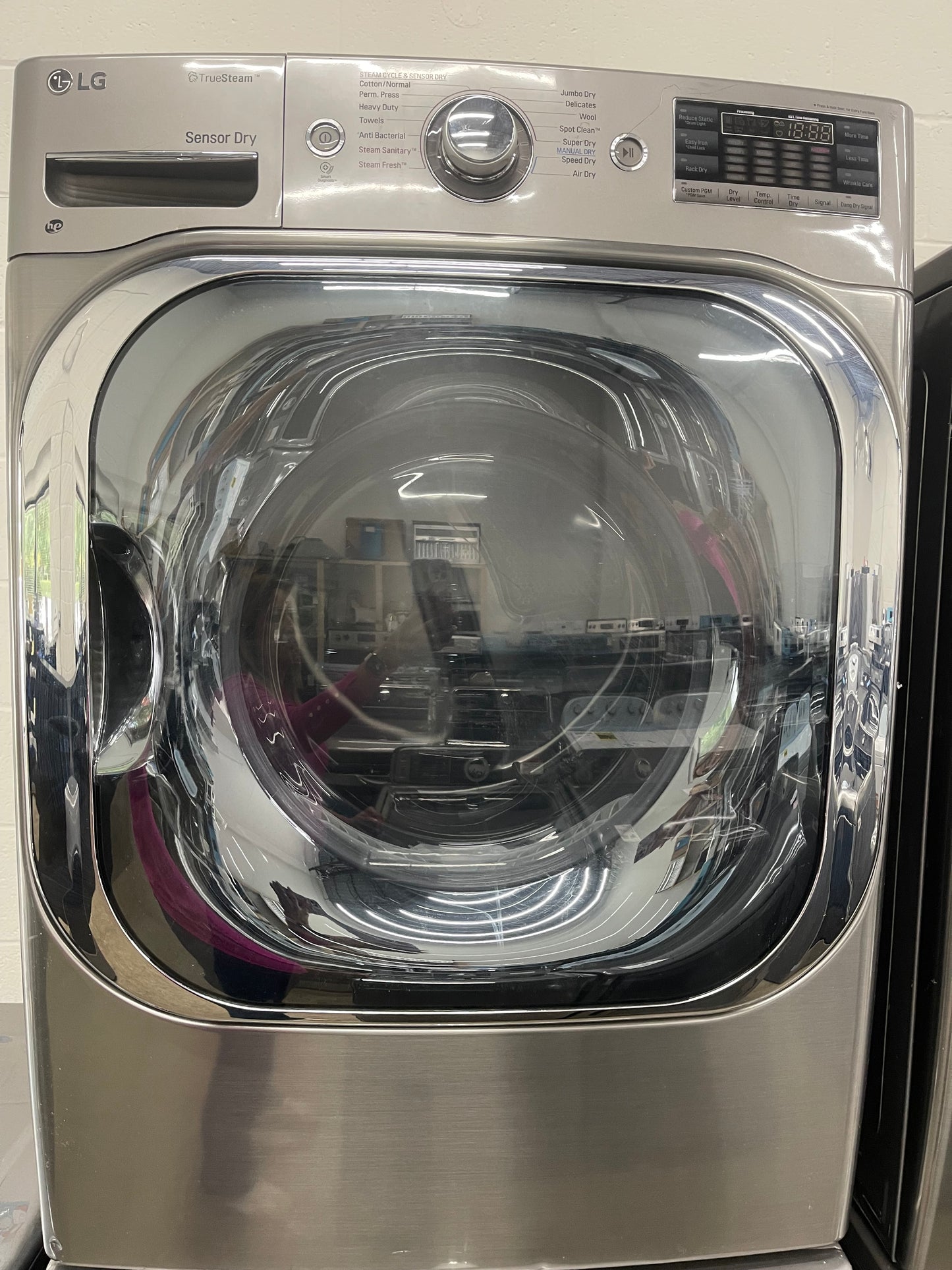 LG Mega Capacity Front Load Washer and Electric Dryer Set in Graphite Steel