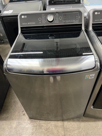 LG TurboWash Series  WT7700HVA
29 Inch 5.7 cu. ft. Top Load Washer with 14 Wash Cycles and LG SteamDryer Series  DLEX7700VE
29 Inch 9.0 cu. ft. Electric Dryer with 14 Drying Cycles