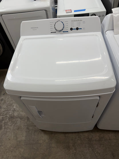 Insignia NS-TWM35W1 3.7 Cu. Ft. High Efficiency and Insignia- 6.7 Cu. Ft. Electric Dryer with Sensor Dry - White NS-TDRE67W1
