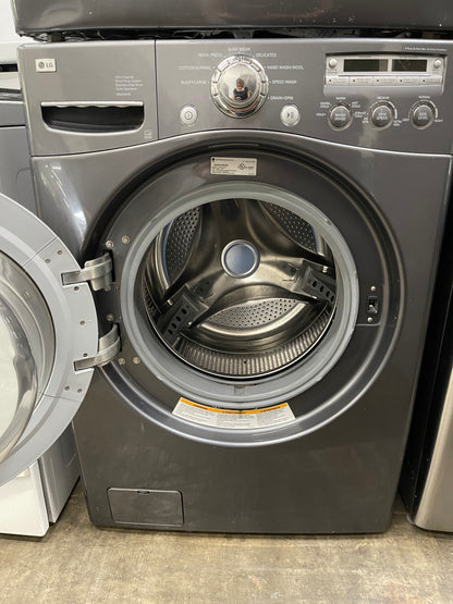 LG  WM2455HG
27 Inch Front-Load Washer with 4.2 cu. ft. Capacity and LG  DLE5955G
27 Inch Electric Dryer with 7.3 cu. ft. Capacity