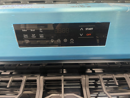 Frigidaire 30-in 5 Burners 5.1-cu ft Air Fry Convection Oven Freestanding Gas Range in Stainless Steel-Model #FCRG3083AS
