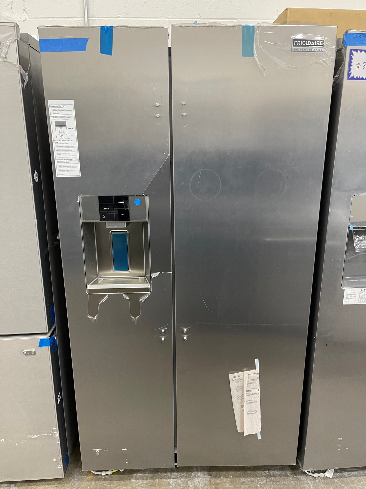 Frigidaire  PRSC2222AF
36 Inch Counter Depth Side by Side Refrigerator with 22.3 Cu. Ft. Capacity, EvenTemp Cooling, CrispSeal Plus Crisper, Door Alarm, Ice Maker, External Water Dispenser, PureAir Air Filter, Sabbath Mode, ADA Compliant, and Energy Sta