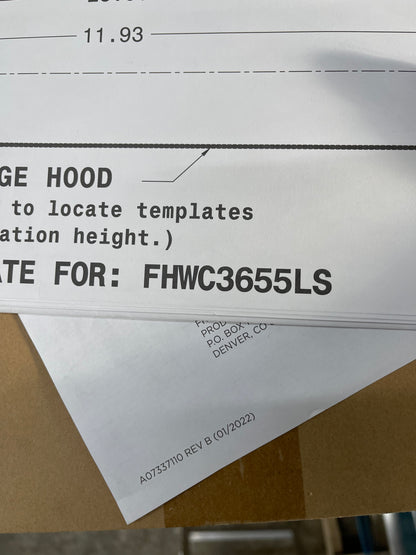 Frigidaire 36 in. 400 CFM Convertible Wall Mount Chimney Range Hood in Stainless Steel with Aluminum Filter-Model # FHWC3655LS