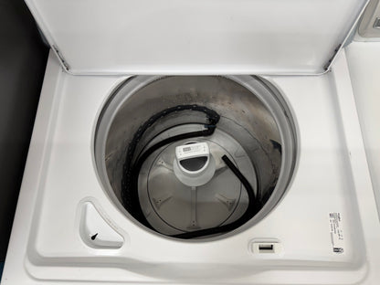 Whirlpool  WTW4957PW
28 Inch Top Load Washer with 3.9 Cu. Ft. and Maytag Centennial Series  MEDC300BW
29 Inch Electric Dryer with 7.0 cu. ft.