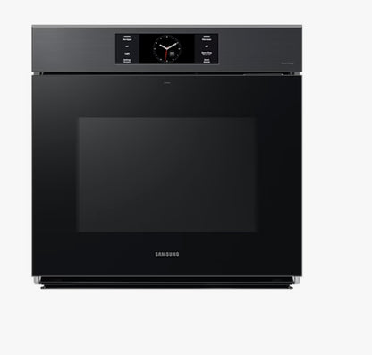 Samsung  NV51CG700SMT
30 Inch Single Smart Electric Wall Oven with 5.1 Cu. Ft. Capacity, AI Pro Cooking Camera, Handle-Free Door Design, Flex Duo , Air Fry, Dual Convection, Temperature Probe, 7-Inch LCD Display, Steam Cook, Self-Clean and Sabbath Mode: