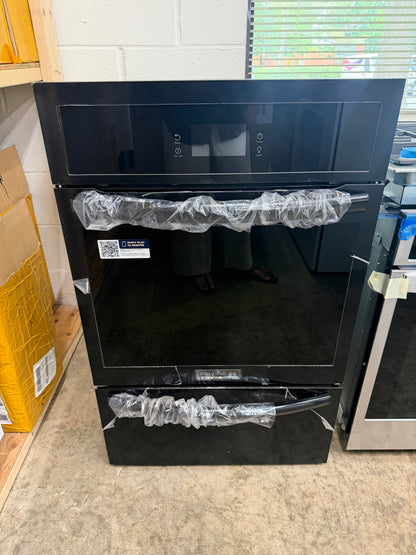 Frigidaire  GCWG2438AB
24 Inch Single Gas Wall Oven with 2.8 Cu.Ft. Capacity, Air Fry, True Convection, Steam Bake, Quick Preheat, Self Clean, Steam Roast, Touch Screen Control Panel, Sabbath Mode, and Star-K Certified: Black