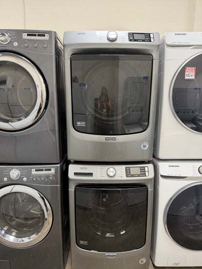 Maytag  MHW6630HC
27 Inch Front Load Washer with 4.8 cu. ft and Maytag  MED6630HC
27 Inch Electric Dryer with 7.3 Cu. Ft.